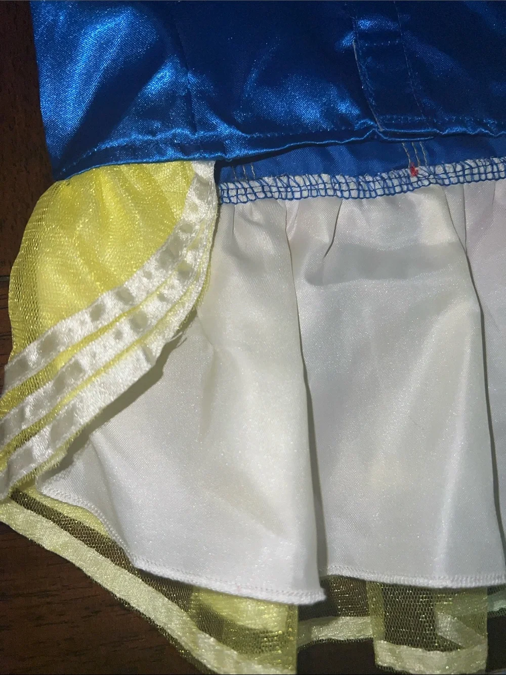 Blue, Yellow & Red Princess Dog Costume Dress - Pet Halloween Outfit